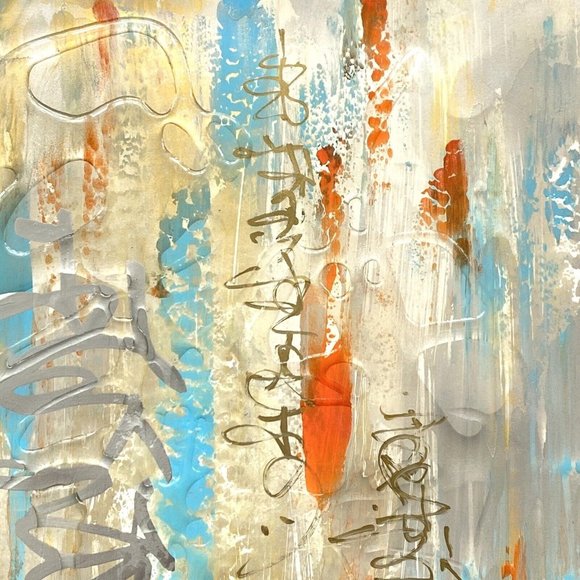 Original Art “Gilded Thoughts” Artwork Mixed Media Painting 9.5”x13.5” - Picture 6 of 10